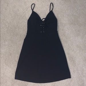 Urban Outfitters Lace-Up Top Black Tress